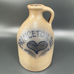 Vintage 1988 Braun Buffalo NY Stoneware Jug Container Brown Salt Glaze Pottery
