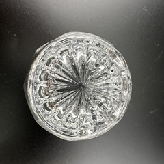 Fostoria American Cube Clear Glass Toothpick Holder Manganese Glow Vintage