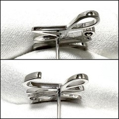 ALLNIQUE Diamond Hexagon Brooch Silver 0.05ct S Condition