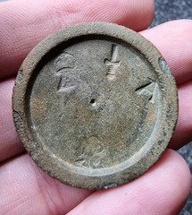 Rare Queen Anne Trade Weight Bronze Detector Find 1702-1714 Antique 34mm 25.18g