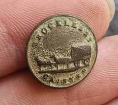 Brocklesby Caister Button Cufflink Early Transport / Livery / Advertising Find