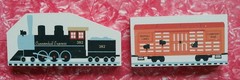 Set 7 CATS MEOW Vintage 1990s Train Locomotive ~ Advertising Quaker Rubbermaid +
