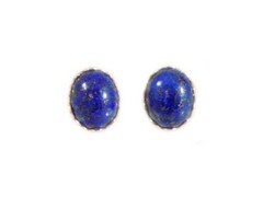 Lapis Lazuli Earrins Antique Persian Gem Badakhshan Afghanistan Ancient Sumer Ur