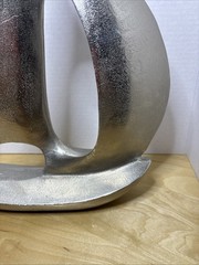 SAIL BOAT SCULPTURE, CAST ALUMINUM, 14” Tall X 12” Wide