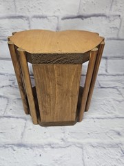 Vintage Wooden Heart Cut-Out Basket Napkin Holder – 7.5″ – 1980s – Country Decor