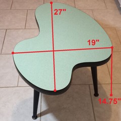 Biomorphic Modernist Art Deco Table – Amoeba Liquid Puddle Irregular Shaped