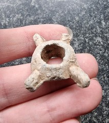 Rare Celtic Lead Bead / Proto Money Cruciform Amulet Antique Metal Detector Find