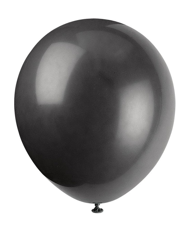 Unique Jet Black Latex Balloons 12 Premium Quality Vibrant Party Decorations