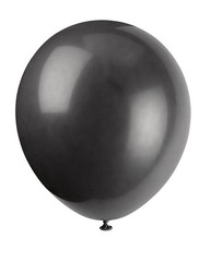 Unique Jet Black Latex Balloons 12 Premium Quality Vibrant Party Decorations