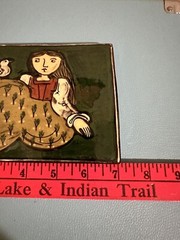 Tile/Hot Plate Switzerland Woman Bird Big Dress