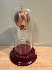 VintageHand Blown Hot Air Balloon Model Sculpture In Glass Dome Made In Britain