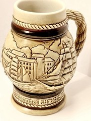 Avon Mini Beer Stein Mug Ceramarte Ships Schooners 1982 Brazil Handcrafted