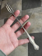 Antique Silver Plated Cocktail Fork Victorian – Edwardian 19th – 20th C.