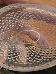 Vintage Avon Classic Fostoria Lead Crystal Egg Trinket Dish Mother’s Day 1977