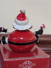Jiggling Santa Fitz & Floyd Gift Gallery Christmas Bobblehead Ceramic Figurine