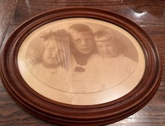 Antique 1920 Edwardian Portrait of 3 Beautiful Aristocratic Children Photograph