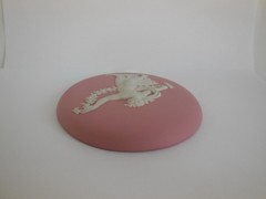 Wedgwood Pink Jasperware 5.25 Inch Dancing Hours Medallion Plaque