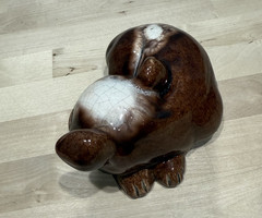 Vintage Lichten Ware Art Pottery Terrier Dog Figurine “Skipper” Hand Made in USA