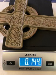 Set Of 3 Vintage Resin Celtic Religious Crosses Wall Hanging 10×6.75”