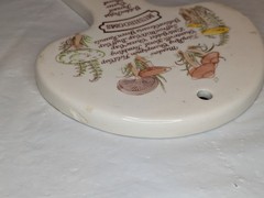 Mushroom Ceramic Wall Decor/Spoon rest Avon Hand-Painted 1980 Mushroom Shrooms