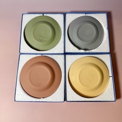 4x Wedgwood Jasperware Horses Small Plates Dishes Complete Set Boxed Exc Cond