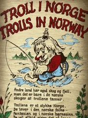 Trolls In Norway Vtg Wall Hanging Decor Made in Norway Perfect