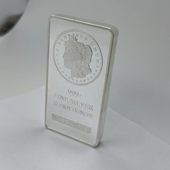 10 Oz Silver Plated Collectible Bar Non Magnetic Bullion Style Souvenir