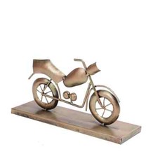 Collectibles Figurines Motorcycle Table Decor Art Golden Antique Metal Statue