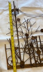 Vintage Copper Bicycle Park Wall Art