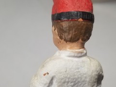 Rare Lot of 3 Polychrome Pottery Caganers using the bathroom some Signed dated