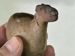 WONDERFUL PRE-COLUMBIAN CANOPA LLAMA EFFIGY VOTIVE CONTAINER FIGURE PERU
