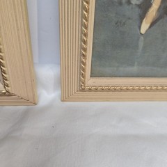 1940’s (2)Vtg Florence Kroger Ballerina Prints, Mid-Century Shabby Chic Signed
