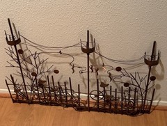 Vintage Copper Bicycle Park Wall Art
