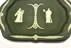 ANTIQUE WEDGWOOD GREEN JASPER DRESSER TRAY WEDGWOOD CIRCA 1860