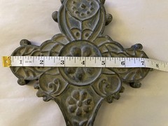 Set Of 3 Vintage Resin Celtic Religious Crosses Wall Hanging 10×6.75”