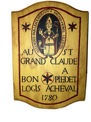 Replica Sign Tavern in Switzerland Wood Hand Painted 13” x 8 ½’