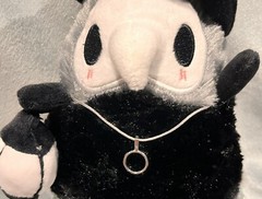 HTF Hot Topic Black Plague Doctor Gothic Glow in Dark Lantern Halloween Plushie