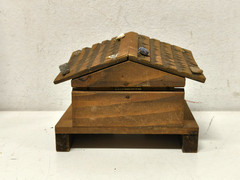 Vintage Wood Swiss Cabin House Le Vieux Chalet Music Box Made in Switzerland