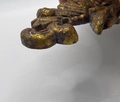 Pair of Antique gold wall pediments ft neoclassical cherubs – French