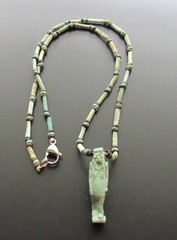 NILE Ancient Egyptian Tuaret Amulet Mummy Bead Necklace ca 600 BC