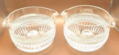 Edwardian Irish Hand Cut Crystal Wine Rinsers, Very Unique, Quality Pieces