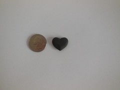 Wedgwood Black Jasperware Non Drilled Heart For Jewelry Crafts Framing Etc