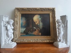 Vintage old Art Old Men Collector stamps post