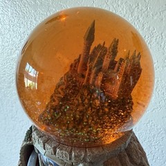 Harry Potter Journey to Hogwarts Illuminated Glitter Globe Bradford Exchange COA