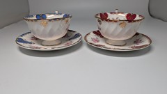 Lot of 2 teacups and 2 saucers of Lady Elizabeth Hudson & Middleton Ltd 1980’s