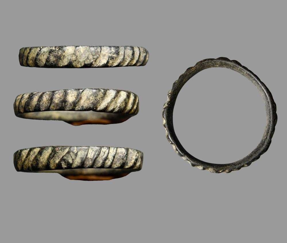 Ancient Viking Bronze Torsade Style Wedding / Oath Ring – Circa 900 AD Artifact