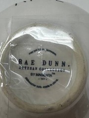 Rae Dunn classic white asian style RICE bowl with chopsticks, Rae dunn classic