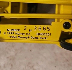 The 1953 Murray Dump Truck, No 742, by Hallmark, Jet Flow Drive (2E of 3,665)
