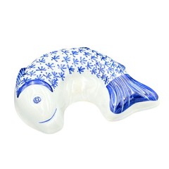 Blue & White Ceramic 6″ Fish Wall Hanging By Sigma The Tastesetter Vintage Decor