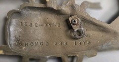 HOMCO USA Airplane 1975 Vtg Cast Metal Wall Art Decor Biplane Aviation 1232-BX-C